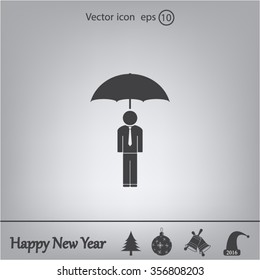 Man With Umbrella