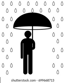 Man and umbrella