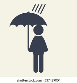 Man with Umbrella icon