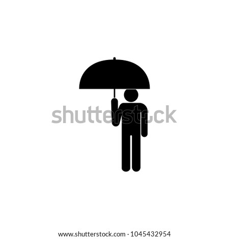 man with umbrella icon. Element of weather elements illustration. Premium quality graphic design icon. Signs and symbols collection icon for websites, web design, mobile app on white background