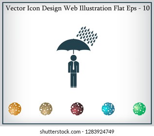 a man with an umbrella in the rain