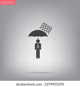 a man with an umbrella in the rain