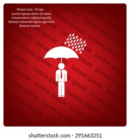 a man with an umbrella in the rain