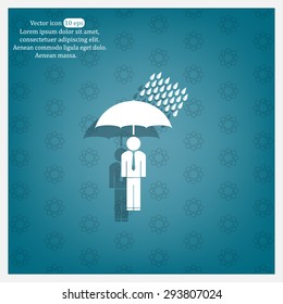 a man with an umbrella in the rain