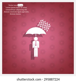 a man with an umbrella in the rain