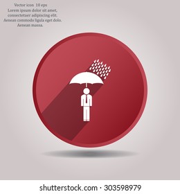 a man with an umbrella in the rain