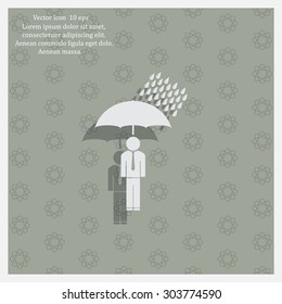 a man with an umbrella in the rain