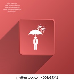 a man with an umbrella in the rain