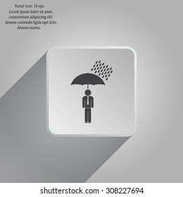 a man with an umbrella in the rain