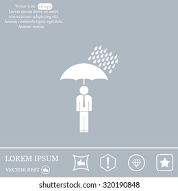 a man with an umbrella in the rain