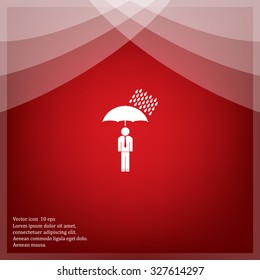 a man with an umbrella in the rain