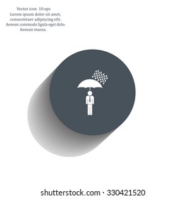 a man with an umbrella in the rain