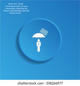 a man with an umbrella in the rain