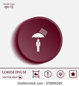 a man with an umbrella in the rain