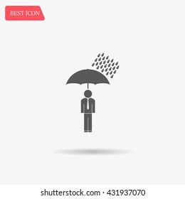 a man with an umbrella in the rain