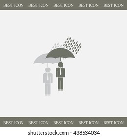 a man with an umbrella in the rain