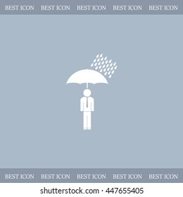 a man with an umbrella in the rain