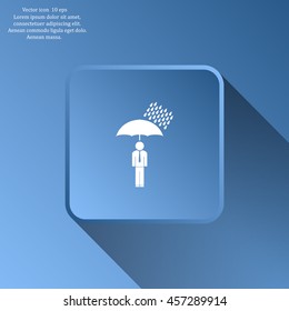 a man with an umbrella in the rain