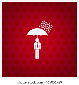a man with an umbrella in the rain