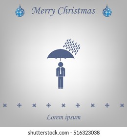 a man with an umbrella in the rain