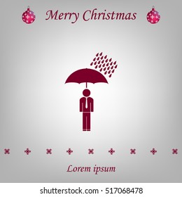 a man with an umbrella in the rain