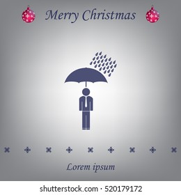 a man with an umbrella in the rain