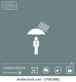 a man with an umbrella in the rain
