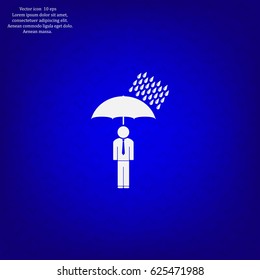 a man with an umbrella in the rain