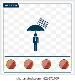 a man with an umbrella in the rain