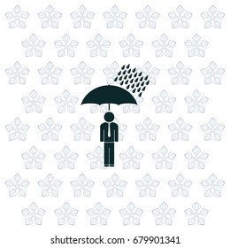 a man with an umbrella in the rain