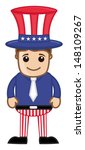 Man in Uncle Sam Costume - Cartoon Business Characters