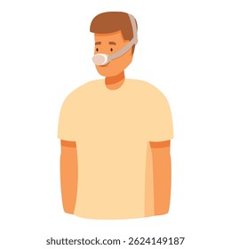 Man undergoing oxygen therapy with nasal cannula, improving breathing and managing respiratory conditions