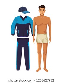 man with underwear