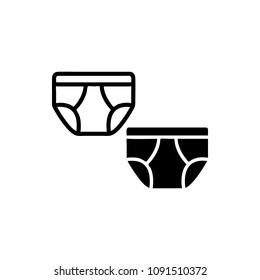 Man underwear bright. Underwear vector icon minimal icon or logo design.