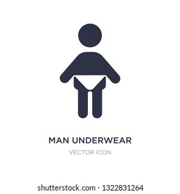 man underwear icon on white background. Simple element illustration from People concept. man underwear sign icon symbol design.