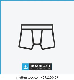 man underwear icon. Simple outline man underwear vector icon. On white background.