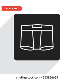 man underwear line vector icon
