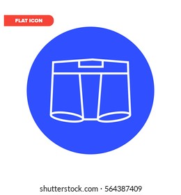 man underwear line vector icon