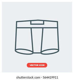 man underwear line vector icon