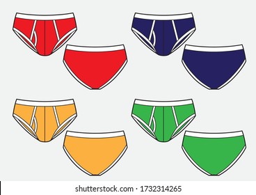 man underwear set (briefs colored)