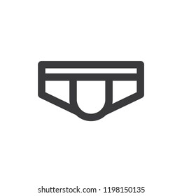 Man underwear vector icon 