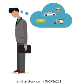 man unemployed need job work  thinking debt pay car bill