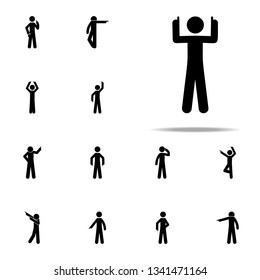 man up, finger icon. Man Pointing Finger icons universal set for web and mobile