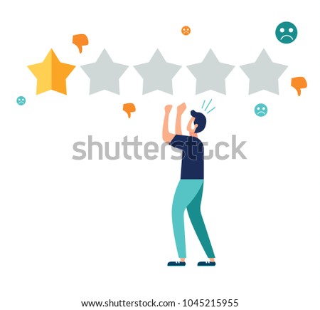 man upset at low star rating