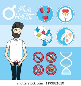 man with urinary system illness diagnosis