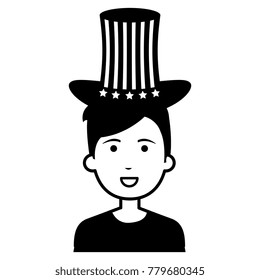 man with USA hat