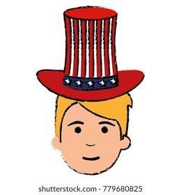 man with USA hat