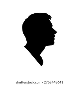 Man user avatar icon, profile silhouette
