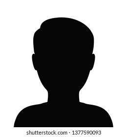 Man, user avatar icon, sign, profile symbol, flat person icon – vector for stock