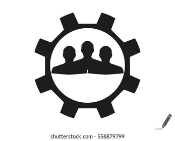 a man, a user command, icon, vector illustration eps10